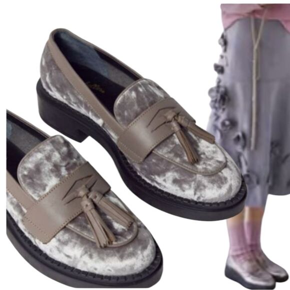 Seychelles Shoes - Seychelles new In Box, platform leather, velvet gray loafers size  7